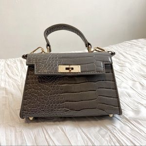Croc Leather Mini Purse